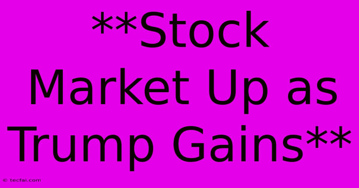 **Stock Market Up As Trump Gains**