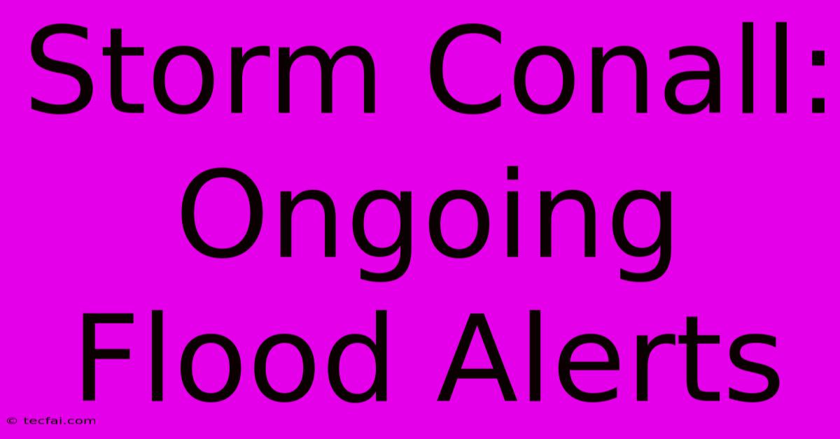 Storm Conall: Ongoing Flood Alerts