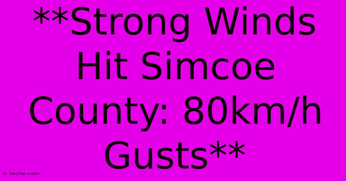 **Strong Winds Hit Simcoe County: 80km/h Gusts**