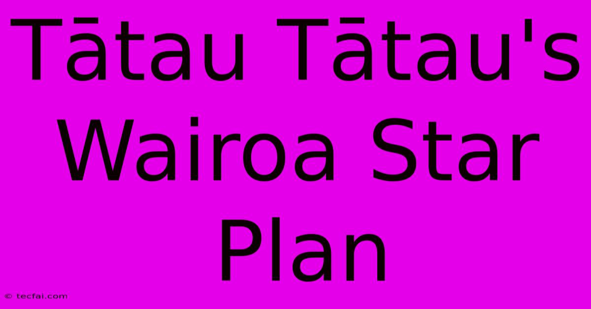 Tātau Tātau's Wairoa Star Plan