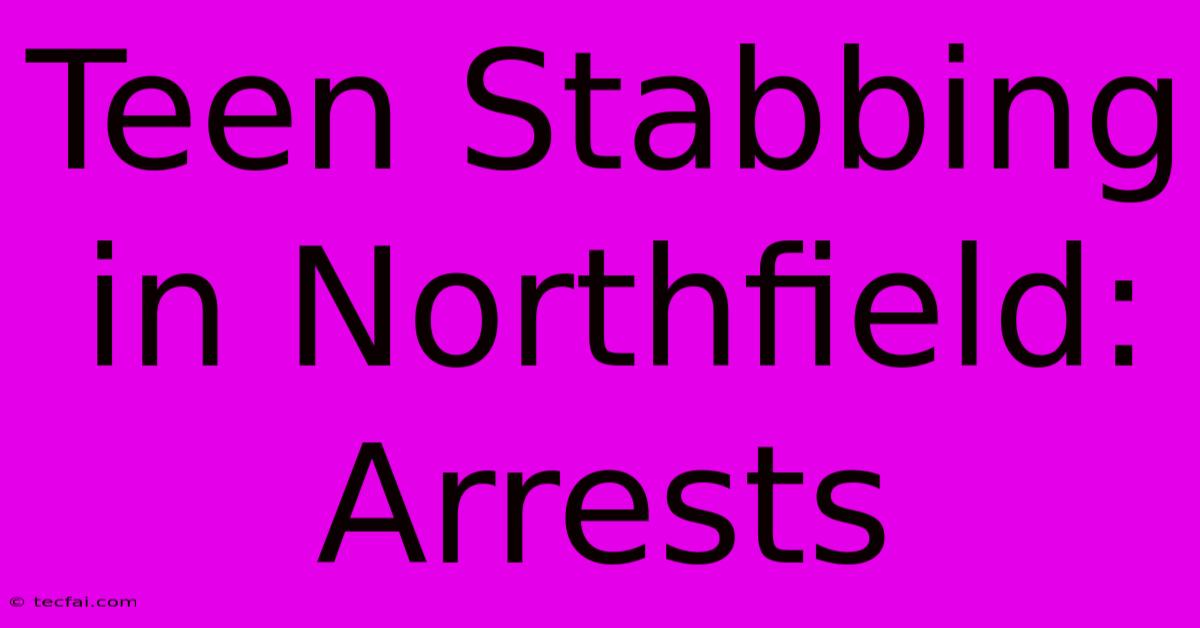 Teen Stabbing In Northfield: Arrests