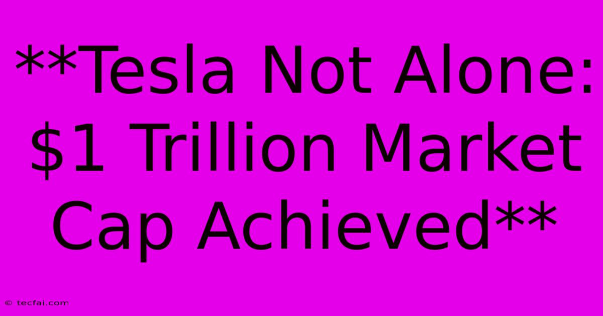 **Tesla Not Alone: $1 Trillion Market Cap Achieved**