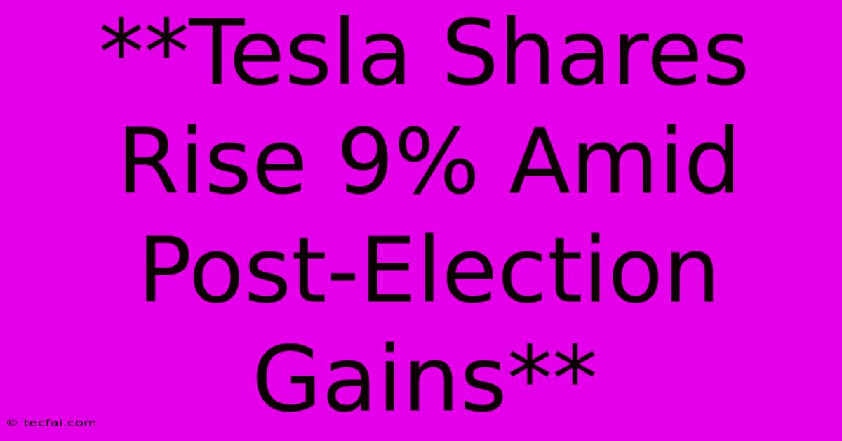 **Tesla Shares Rise 9% Amid Post-Election Gains**