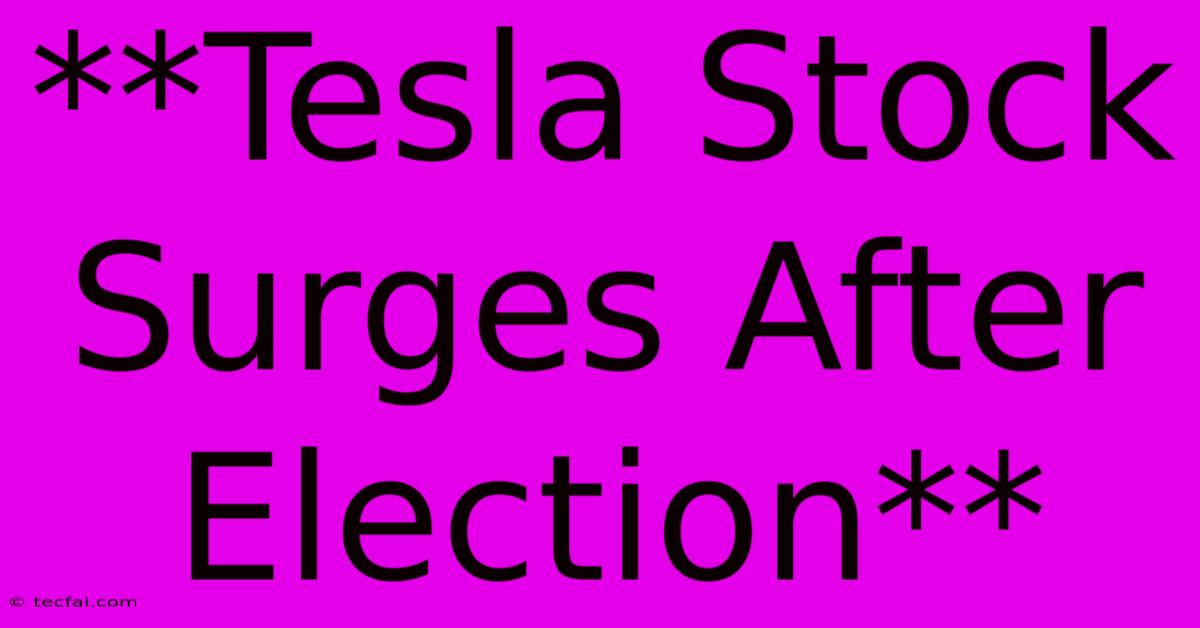 **Tesla Stock Surges After Election**