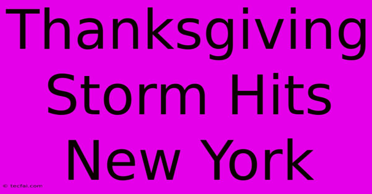 Thanksgiving Storm Hits New York