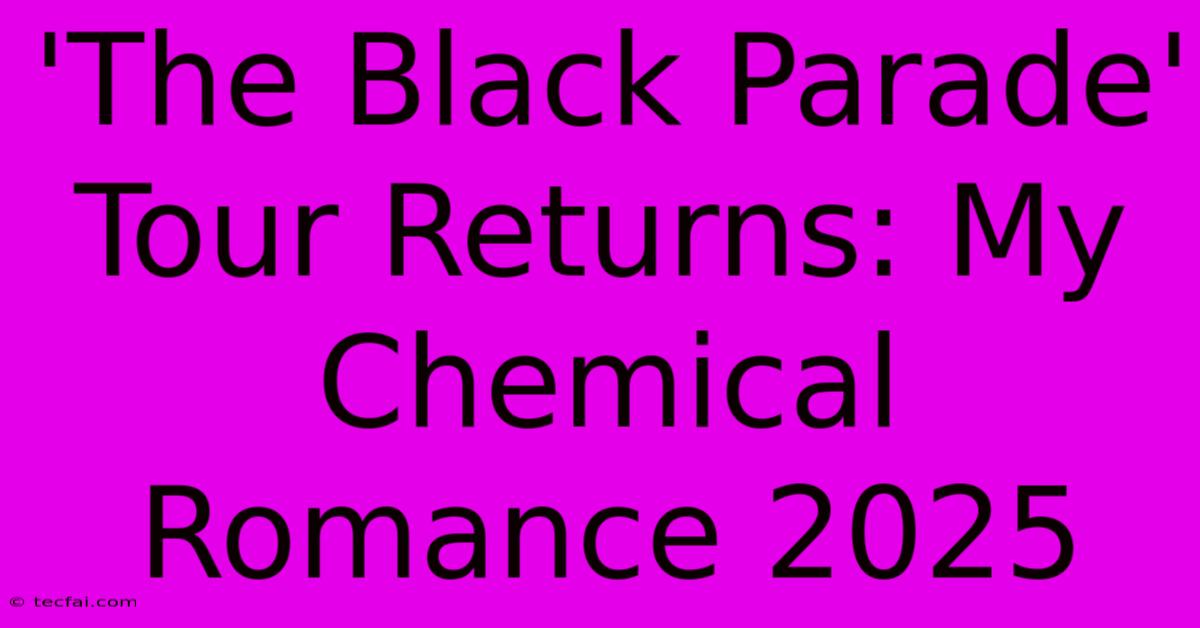 'The Black Parade' Tour Returns: My Chemical Romance 2025