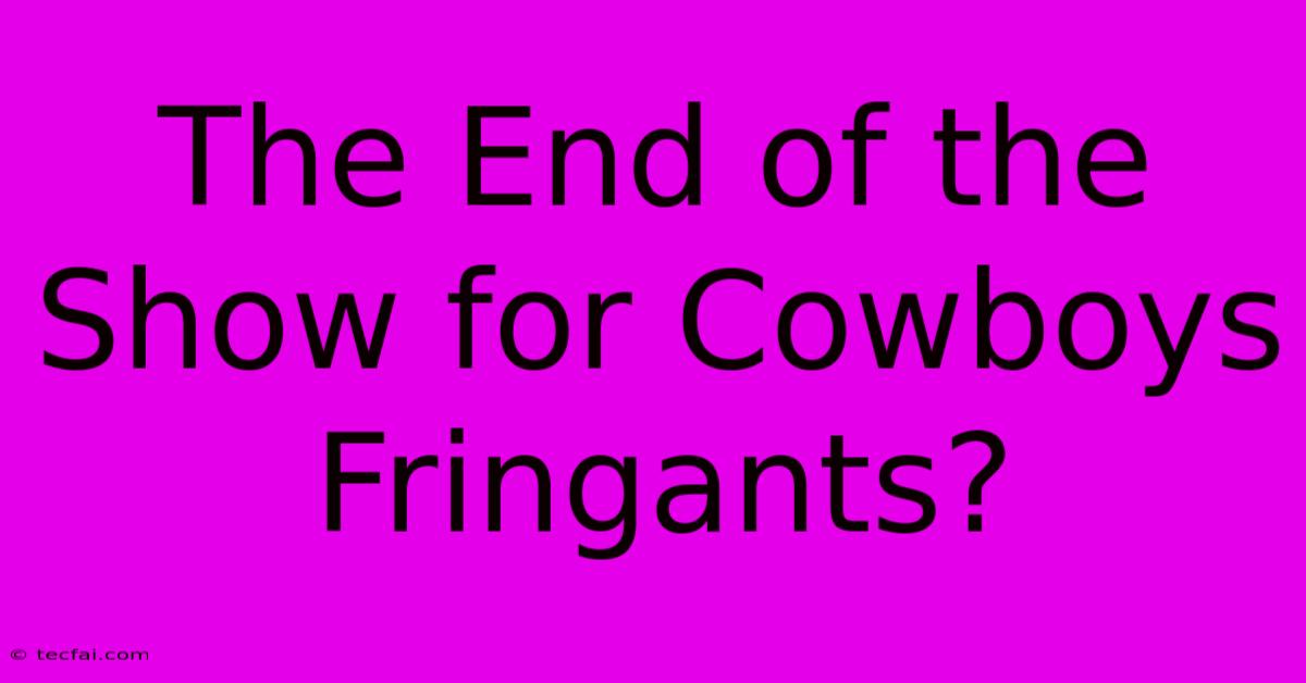 The End Of The Show For Cowboys Fringants? 