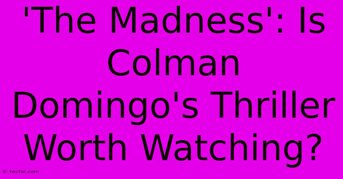 'The Madness': Is Colman Domingo's Thriller Worth Watching?