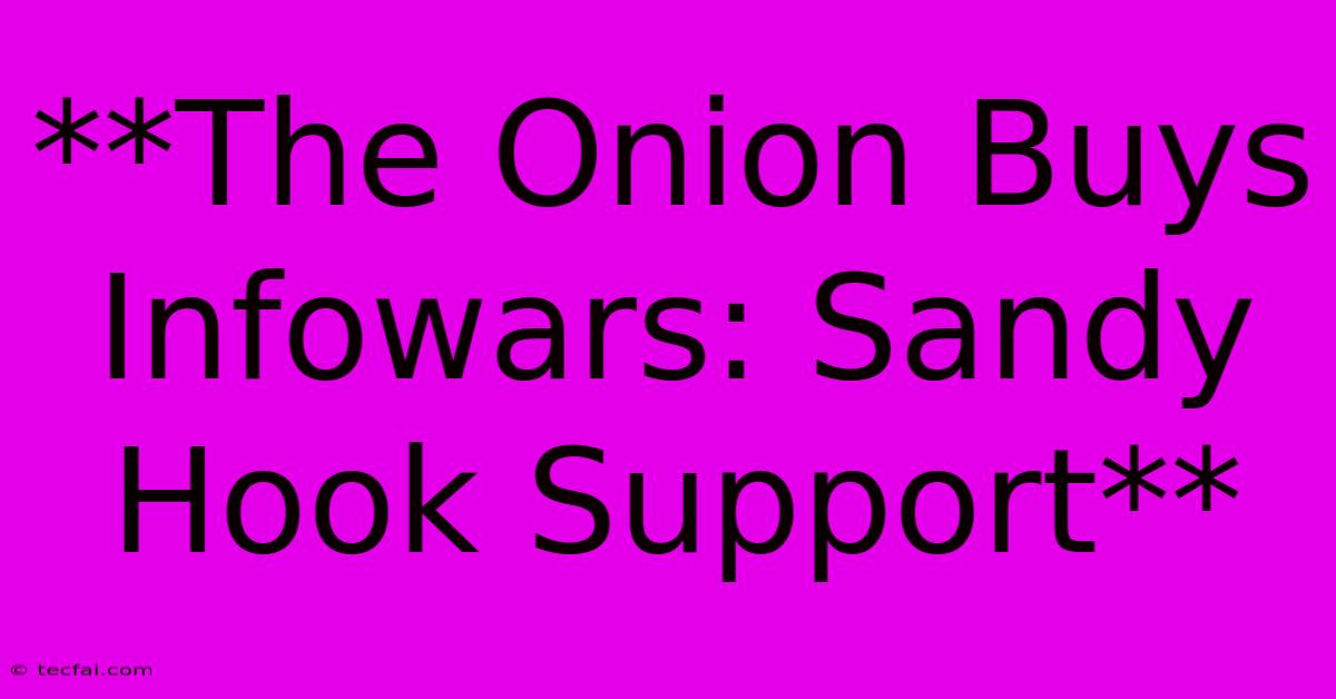 **The Onion Buys Infowars: Sandy Hook Support** 