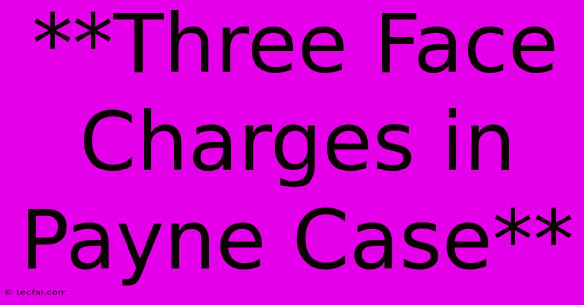 **Three Face Charges In Payne Case**