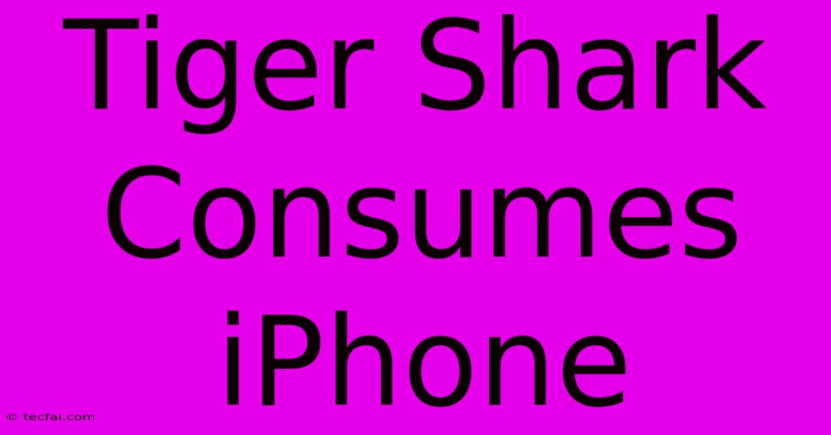 Tiger Shark Consumes IPhone