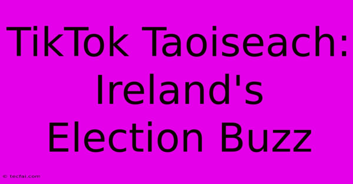 TikTok Taoiseach: Ireland's Election Buzz