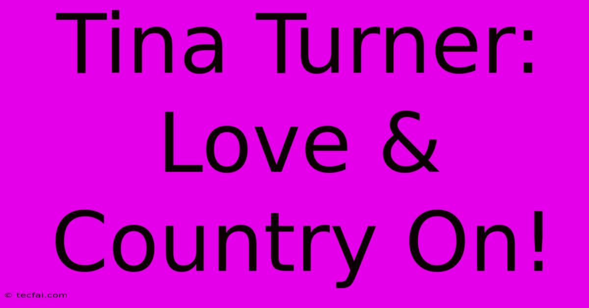 Tina Turner: Love & Country On!