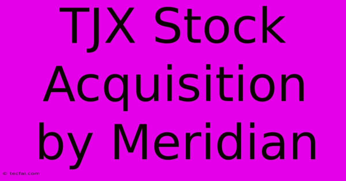 TJX Stock Acquisition By Meridian