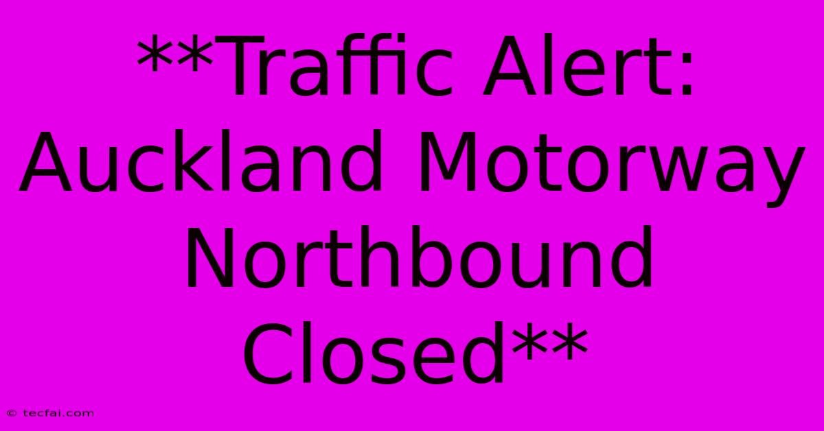 **Traffic Alert: Auckland Motorway Northbound Closed** 