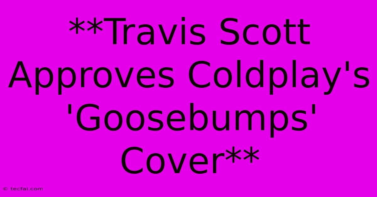 **Travis Scott Approves Coldplay's 'Goosebumps' Cover**