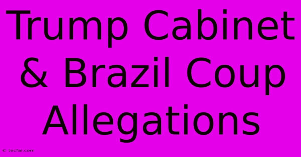 Trump Cabinet & Brazil Coup Allegations