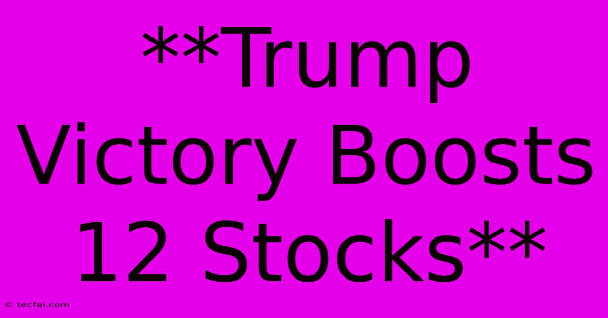 **Trump Victory Boosts 12 Stocks**