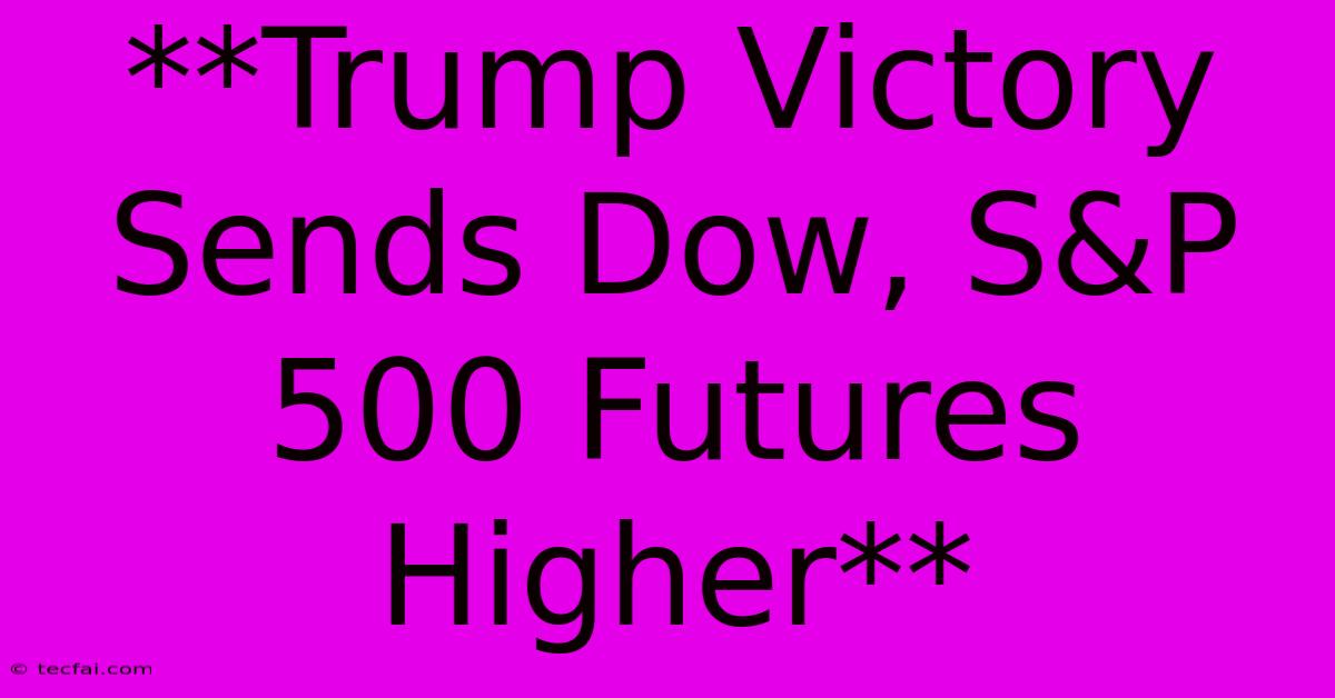 **Trump Victory Sends Dow, S&P 500 Futures Higher** 