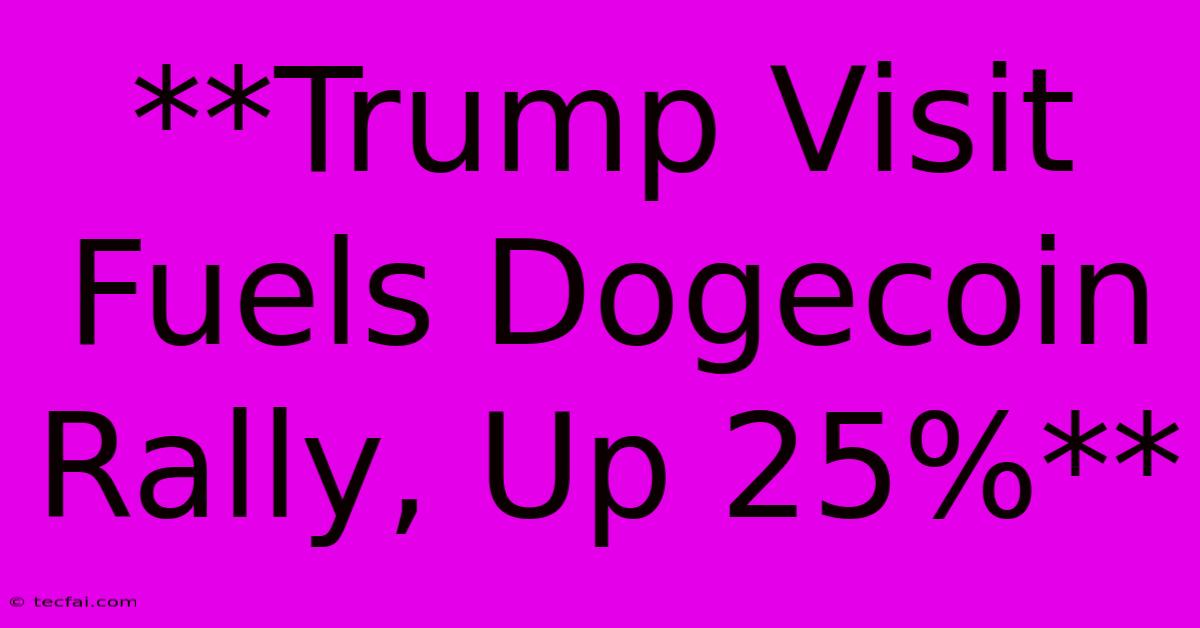 **Trump Visit Fuels Dogecoin Rally, Up 25%**