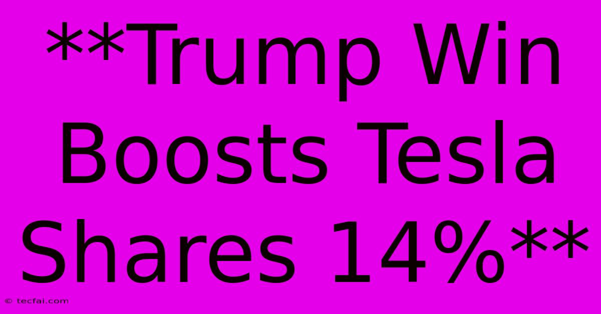 **Trump Win Boosts Tesla Shares 14%**