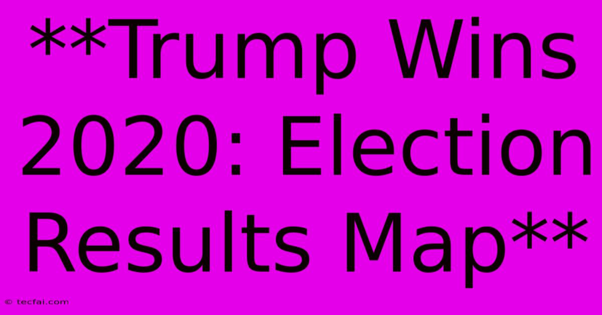 **Trump Wins 2020: Election Results Map**