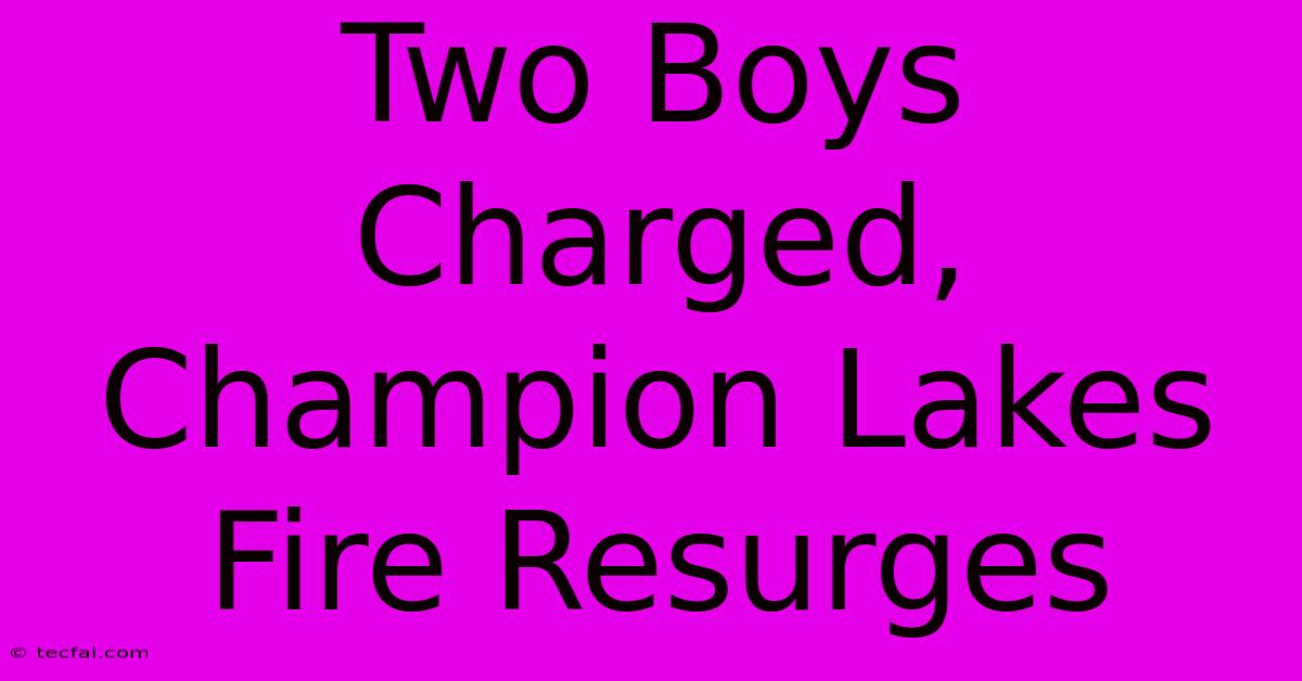 Two Boys Charged, Champion Lakes Fire Resurges