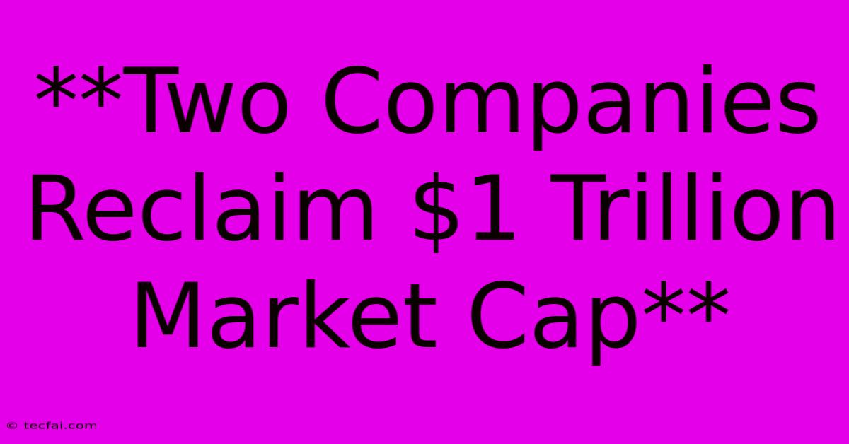 **Two Companies Reclaim $1 Trillion Market Cap**