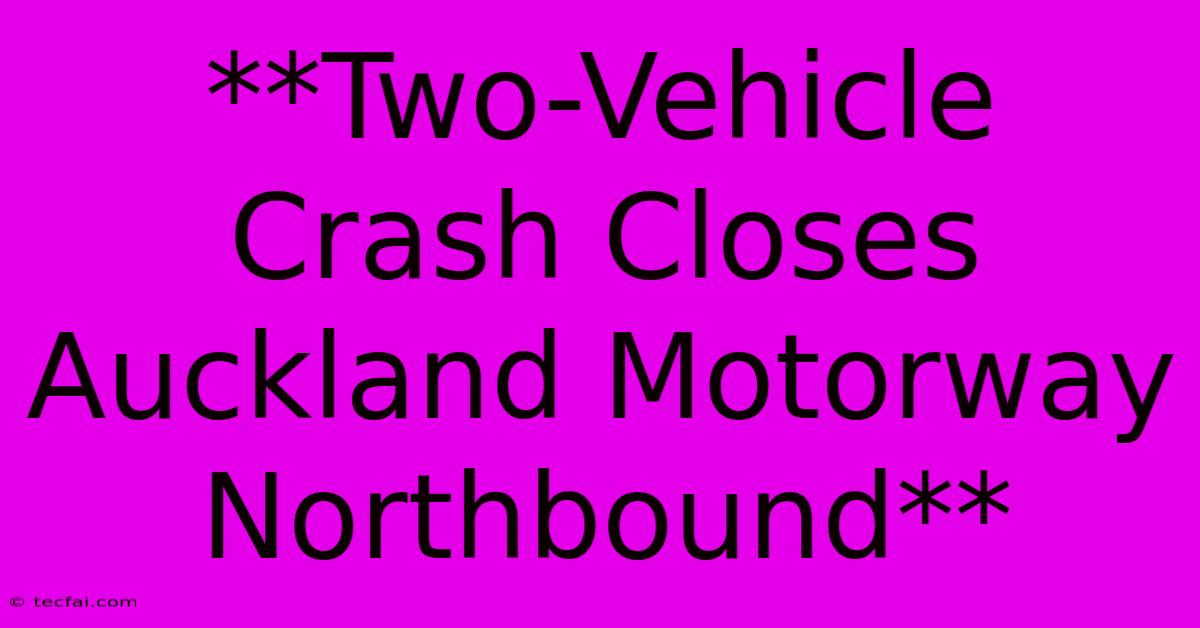 **Two-Vehicle Crash Closes Auckland Motorway Northbound**