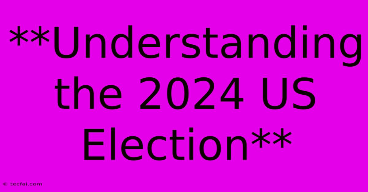 **Understanding The 2024 US Election**