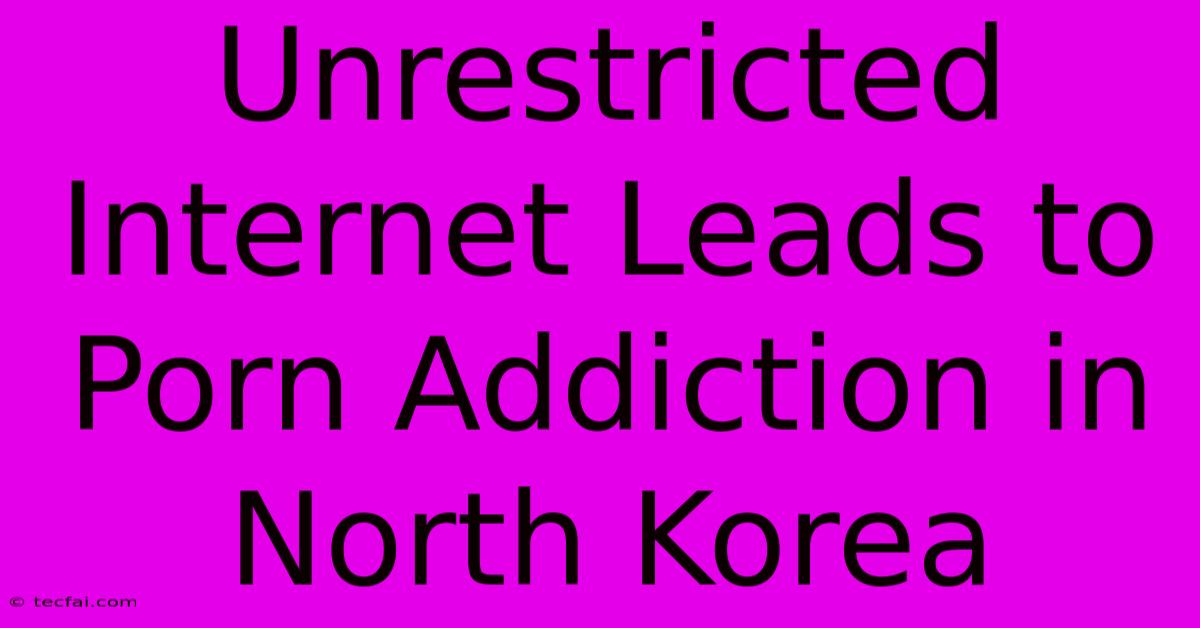 Unrestricted Internet Leads To Porn Addiction In North Korea