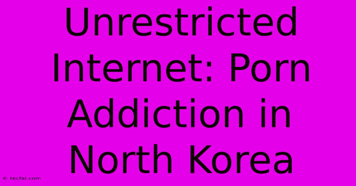 Unrestricted Internet: Porn Addiction In North Korea