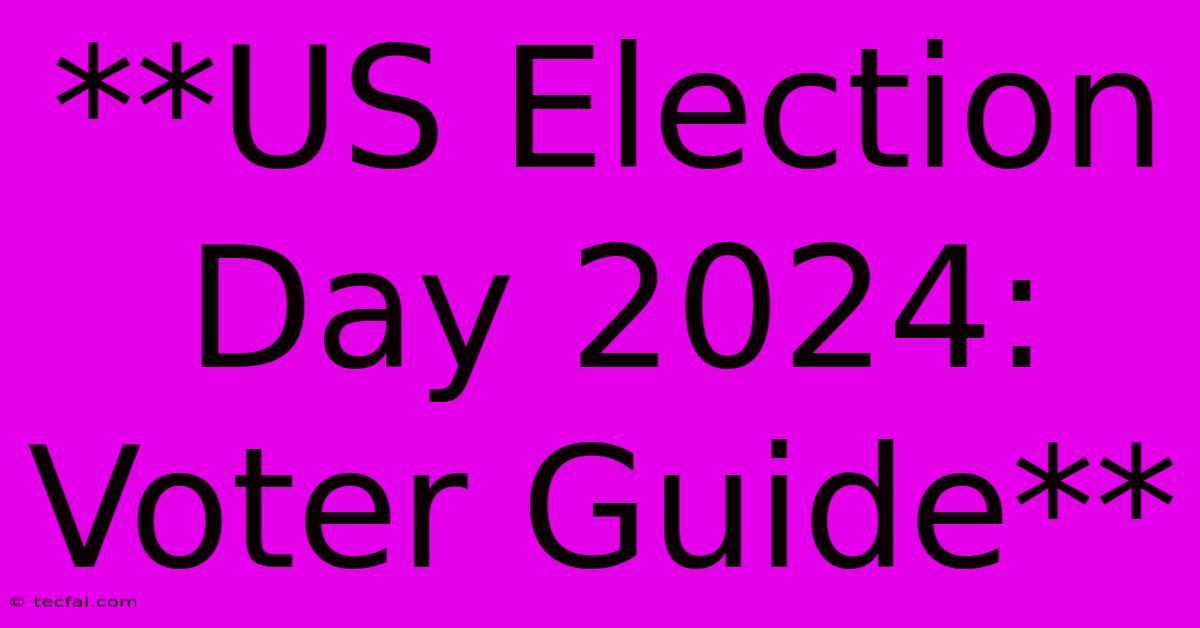 **US Election Day 2024: Voter Guide**