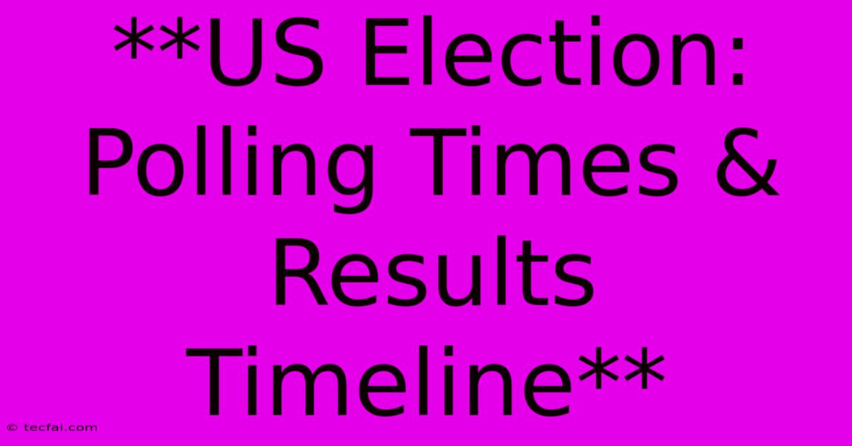 **US Election: Polling Times & Results Timeline**