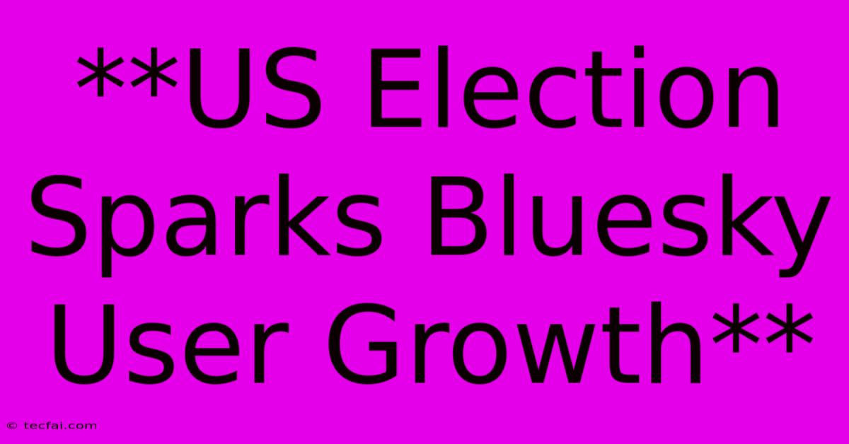 **US Election Sparks Bluesky User Growth** 