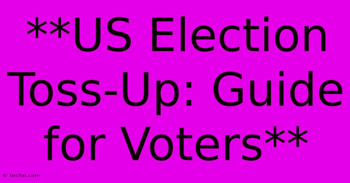 **US Election Toss-Up: Guide For Voters**