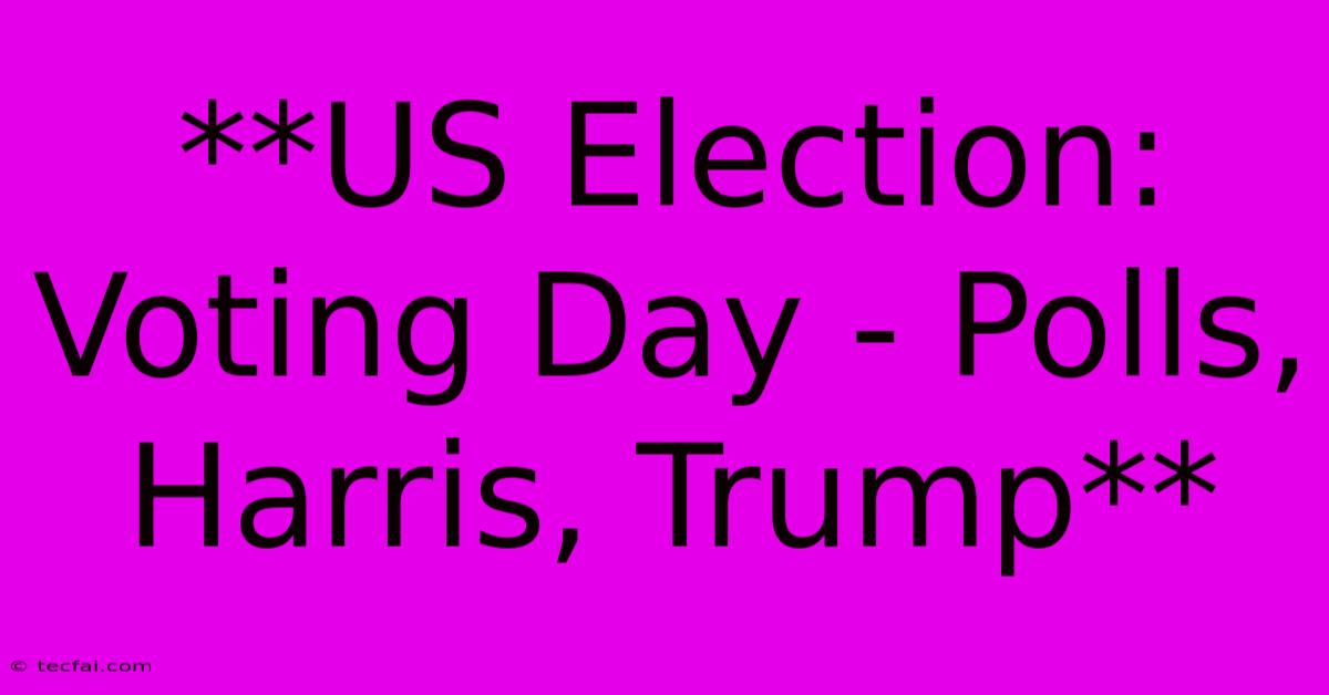 **US Election: Voting Day - Polls, Harris, Trump** 