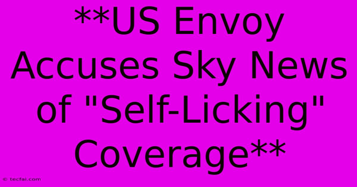 **US Envoy Accuses Sky News Of 