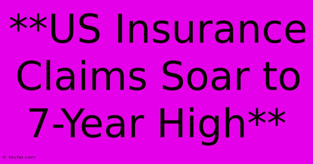 **US Insurance Claims Soar To 7-Year High**