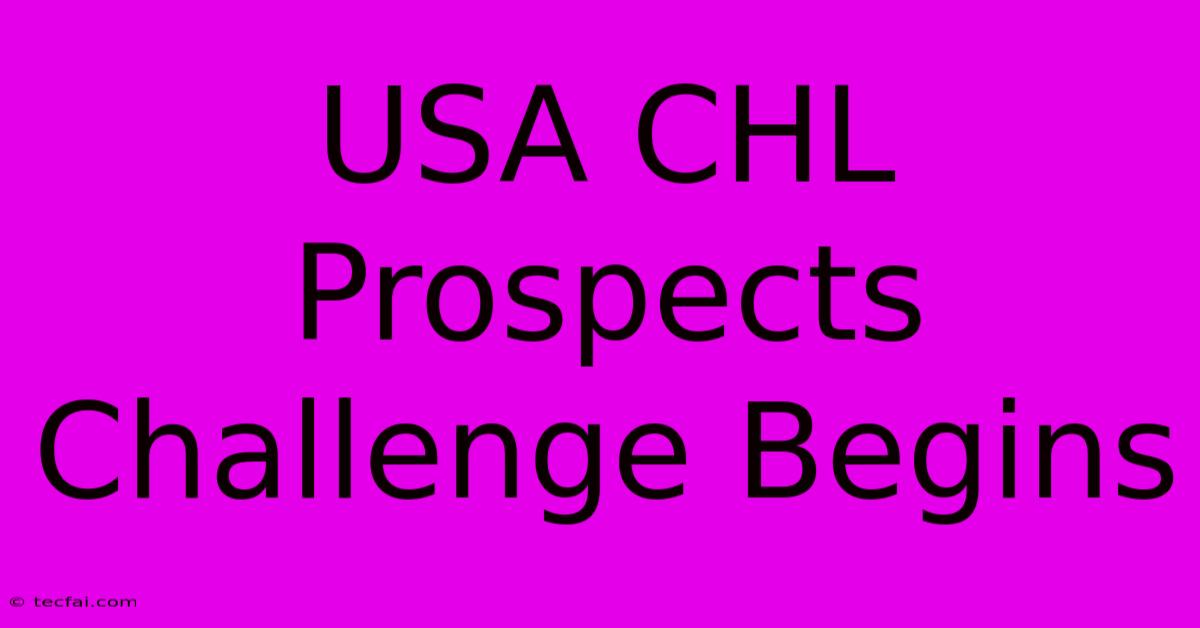 USA CHL Prospects Challenge Begins