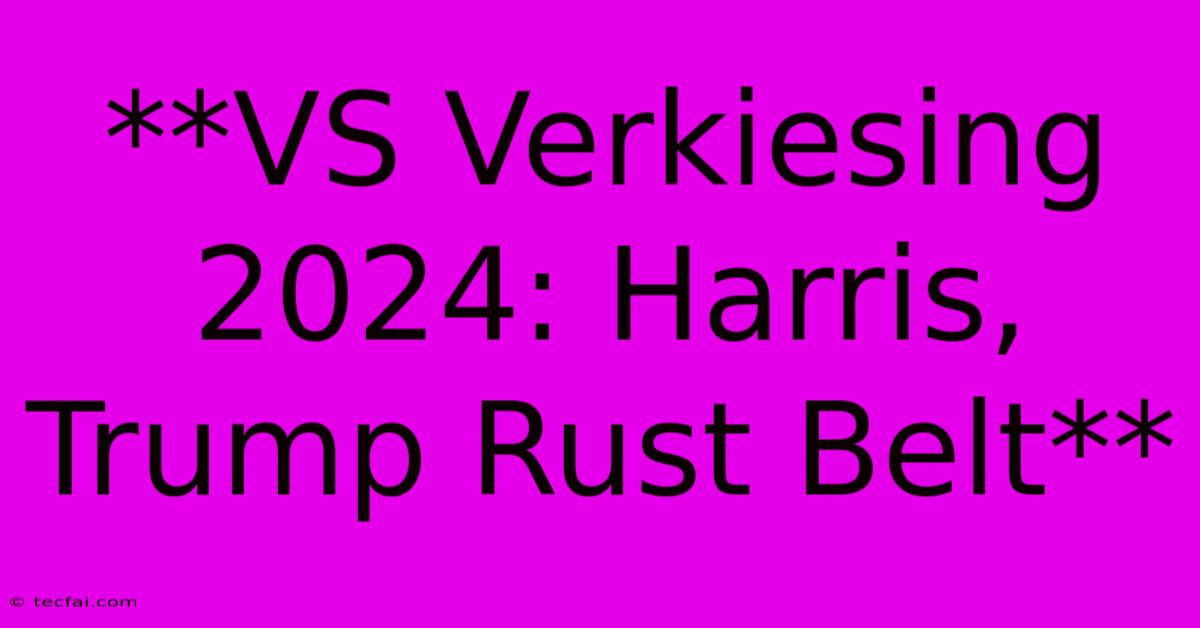 **VS Verkiesing 2024: Harris, Trump Rust Belt**