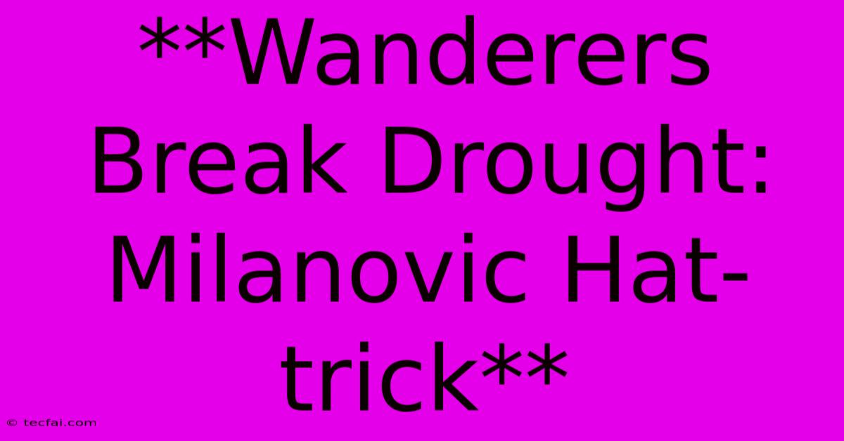 **Wanderers Break Drought: Milanovic Hat-trick** 