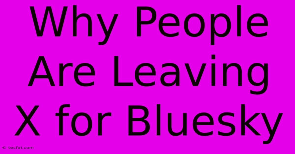 Why People Are Leaving X For Bluesky