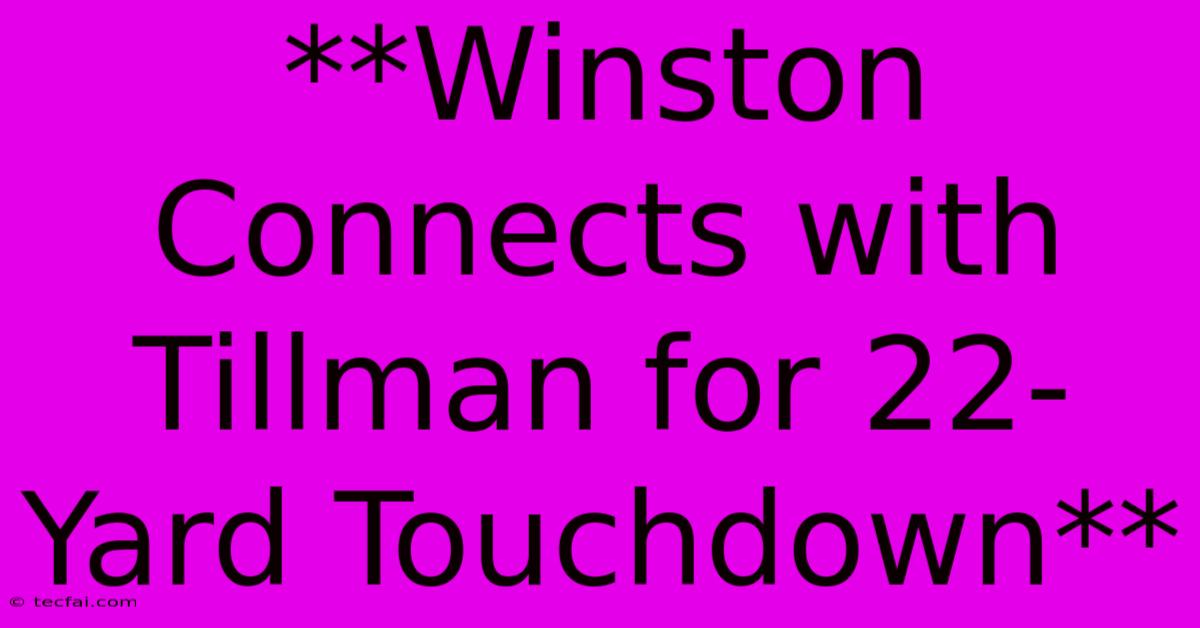 **Winston Connects With Tillman For 22-Yard Touchdown** 