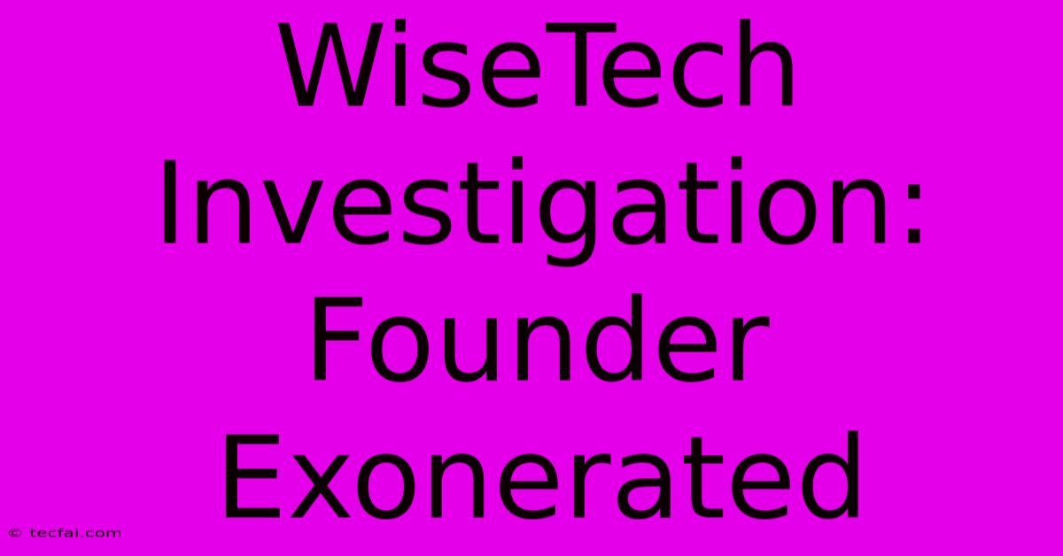 WiseTech Investigation: Founder Exonerated