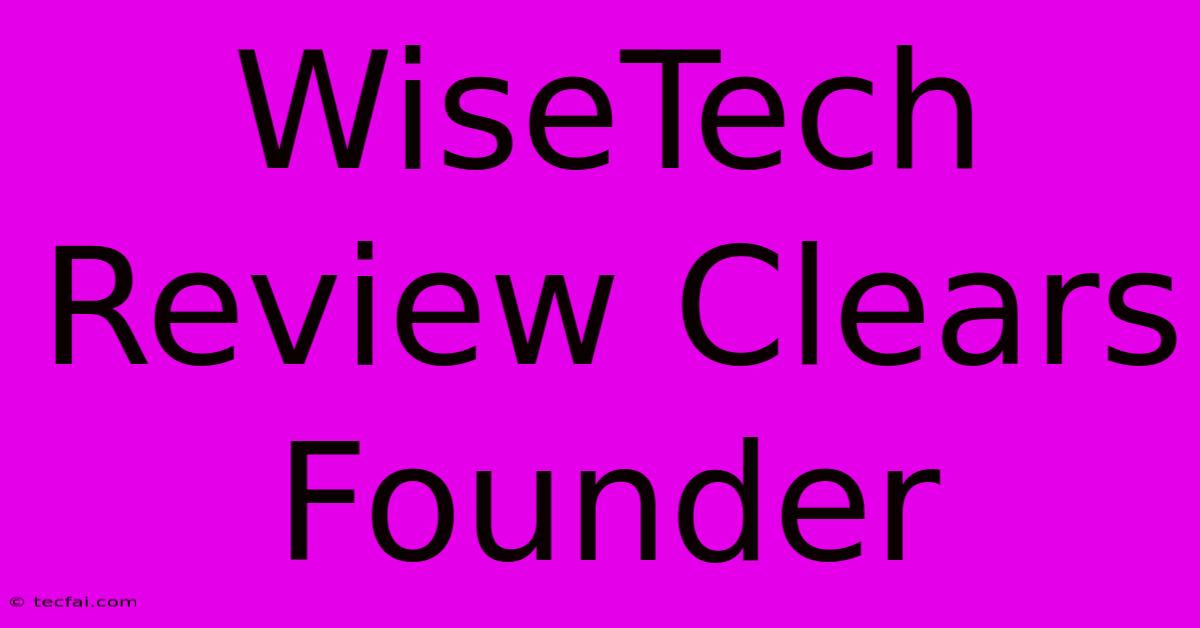 WiseTech Review Clears Founder