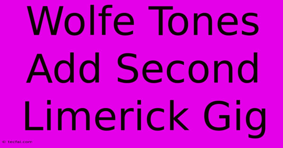 Wolfe Tones Add Second Limerick Gig