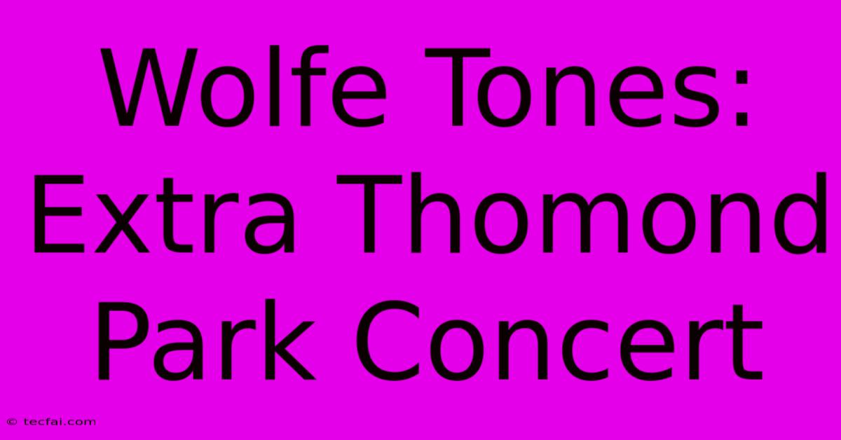 Wolfe Tones: Extra Thomond Park Concert