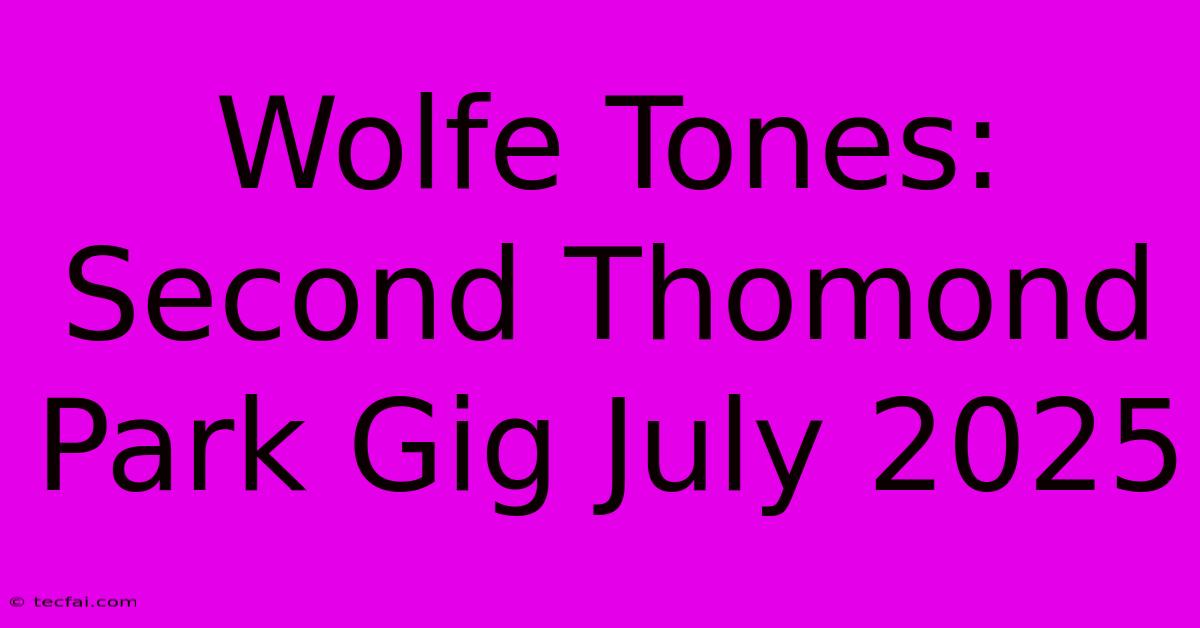 Wolfe Tones: Second Thomond Park Gig July 2025