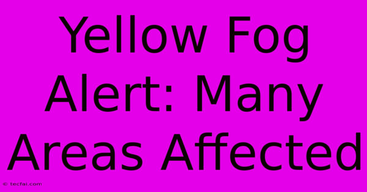 Yellow Fog Alert: Many Areas Affected